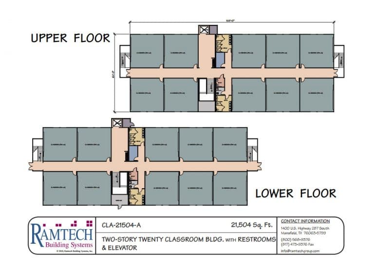 Ramtech Relocatable And Permanent Modular Building Floor Plans