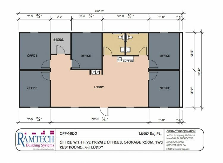 commercial office with private offices floor plan