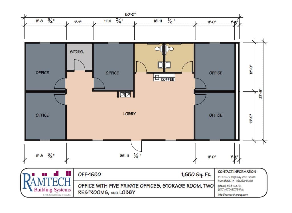commercial office with private offices floor plan