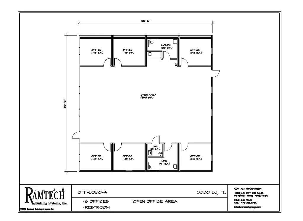 commercial business offices floor plan