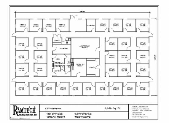 business office and conference room floor plan
