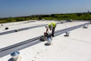 roof installation permanent modular building